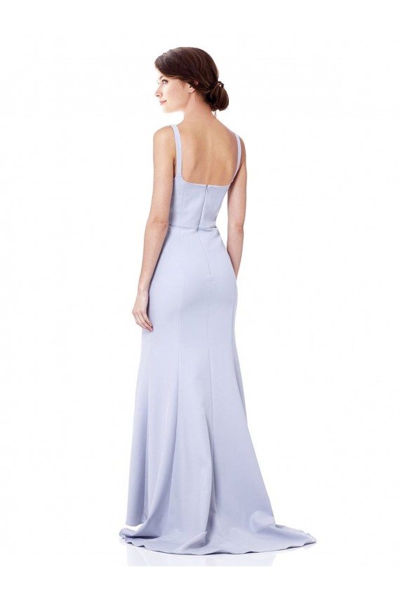 Compra Azul cielo claro Sirena Tirantes espagueti Crepé Elástico Largo Formales Vestidos de dama de honor / Vestidos de fiesta