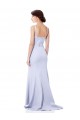 Compra Azul cielo claro Sirena Tirantes espagueti Crepé Elástico Largo Formales Vestidos de dama de honor / Vestidos de fiesta