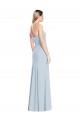 Compra Azul cielo claro Trompeta Cuello de Corazón Sin tirantes Crepé Elástico Largo Vestidos de dama de honor / Vestidos de fiesta