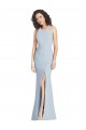 Compra Azul cielo claro Trompeta Halter Crepé Elástico Largo Vestidos de dama de honor / Vestidos de fiesta
