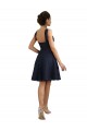Compra Azul marina oscuro línea A Cuello de Corazón Encaje Corto Vestidos de dama de honor / Vestidos de cóctel