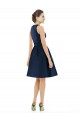 Compra Azul marina oscuro línea A Halter Cóctel Satén Corto Vestidos de dama de honor / Vestidos de cóctel