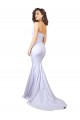 Compra Blanco Sirena Cuello de Corazón Sin tirantes Cuello Alto Crepé Elástico Sencillo Playa Vestidos de novia