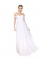 Compra Blanco línea A Hombros Descubiertos Gasa Largo Formales Vestidos de dama de honor / Vestidos de fiesta