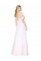 Compra Blanco línea A Hombros Descubiertos Gasa Largo Formales Vestidos de dama de honor / Vestidos de fiesta