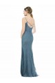 Compra Cubierta Tirantes espagueti Cuello en V Encaje Largo Vestidos de dama de honor