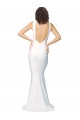 Compra Marfil Cubierta Cuello Alto Crepé Elástico Largo Formales Vestidos de dama de honor / Vestidos de fiesta