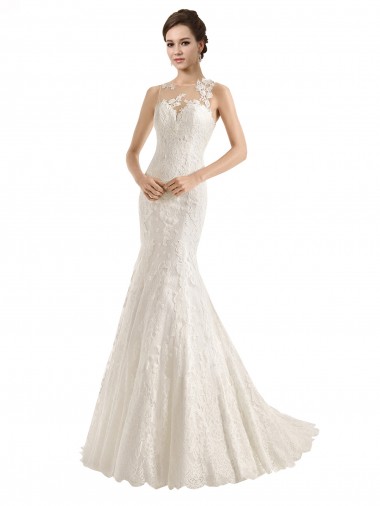 Marfil Sirena Ilusión Cola capilla Encaje Vestidos de novia Venta