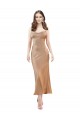 Compra Oro rosa Cubierta Midi Satén sedoso Corto Formales Vestidos de dama de honor / Vestidos de fiesta / Vestidos de cóctel