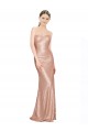 Compra Oro rosa línea A Cuello de Corazón Lentejuela Largo Formales Vestidos de dama de honor / Vestidos de fiesta