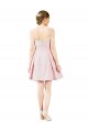 Compra Rosa línea A Cuello de Corazón Satén Corto Vestidos de dama de honor / Vestidos de cóctel