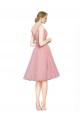 Compra Rosa línea A Cuello en V Tul Corto Vestidos de dama de honor / Vestidos de cóctel / Vestidos para homecoming
