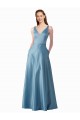 Compra línea A Cuello Alto Satén Largo Vestidos de dama de honor / Vestidos de fiesta