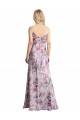 Compra línea A Satén elástico Floral Largo Formales Vestidos de dama de honor / Vestidos de noche