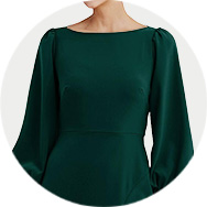Manga de obispo Vestidos de dama de honor Venta