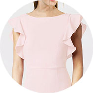 Manga Volante fruncido Vestidos de dama de honor Venta