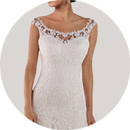 Cucharón Neck Vestidos de novia